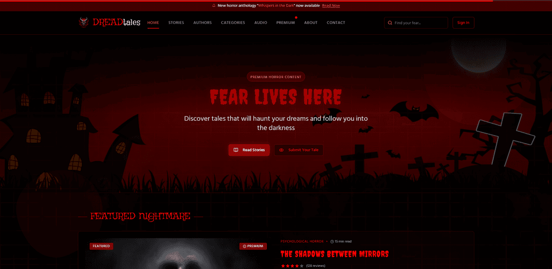 DREADtales - Horror Story Platform